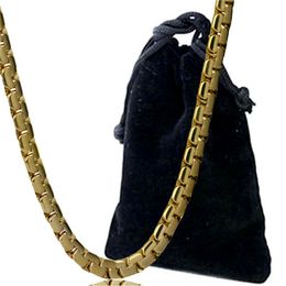 Caja de oro personalizada Collar de cadena para los hombres 316 Collar de acero inoxidable Collar de los hombres Joyería de moda C03