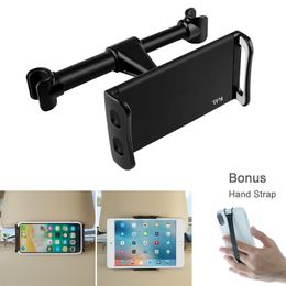 TFY Car Headrest Mount Holder for iPhone XS Max / iPad and other 4.7"-10.5" Smartphones / Tablets / Switch - Black