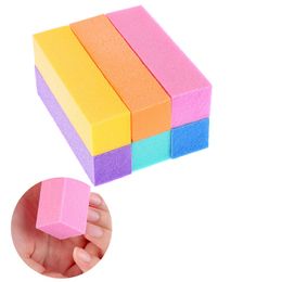 Colorful Nail Art File Buffers Sanding Block Buffering Polish Manicure Tool Kit Polish Sandpaper File Brush Nails Accessories HHAa168