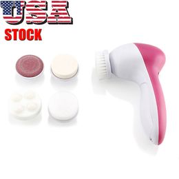 Mini 5-1 Multifunction Electric Face Facial Cleansing Brush Spa Skin Care massage Electric Massage Wash Brush Cleaning Tools