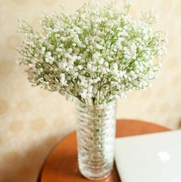 Konstgjorda falska babys andetag gypsophila silke blommor bukett hem bröllopsfest dekorationer dekor