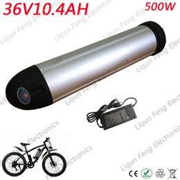 Electric Bike Battery 36v 10Ah 500w Water Bottle Style Built in 15A BMS with 2A Charger Lithium ion Battery 36V Free Shipping.