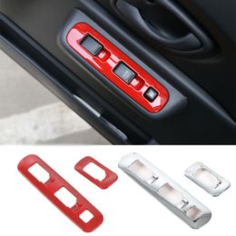 ABS Car Window Button Stickers / Window Lifting Panel Decoration Cover For Suzuki Jimny 2007-2017 Interior Accessories