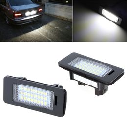 Freeshipping 2 PCS SMD3528 Car LED Licence Plate Light Xenon White Colour Lamp for BMW E39 E60 E61 E70 E82 E90 E92