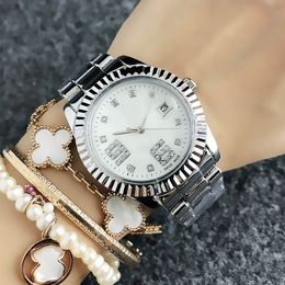 Fashion Brand Watches Women's girls crystal style metal steel band Quartz Calendar wrist Watch X47