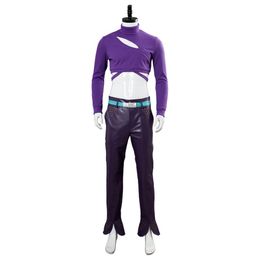 Anime JoJo Bizarre Adventure Cosplay Costume Diavolo Cosplay Costume Purple Top with Pants for Men Cosplay Costume