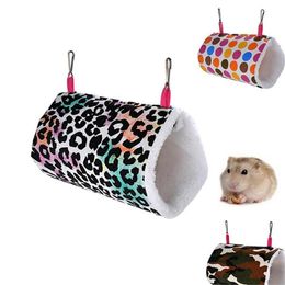 Hamster Hammock Squirrel Rat Swing Nest Cages Pet Hanging Cage Hamster House Hedgehog Soft Warm Tunnel Cavia Guinea Pig Bed