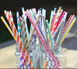 10 000pcs 400packs fda drinking paper straw stripe chevron drink straws for wedding party 193 colors in stock