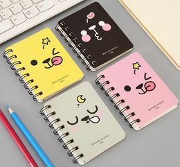 Mini Cute student notebook stationery flip coil book Office book portable pocket notepad cartoon notebook DHL free