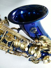 New Arrival Suzuki Alto Eb Tune Saxophone Brass Blue Musical Instrument Gold key Sax With Case Mouthpiece Free Shipping