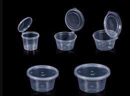 Storage Box Case Disposable Plastic Sauce Cup With Lid Takeaway Sauce Cup Containers Kitchen Organiser SN4068