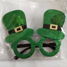 St Patrick Funny Glasses Green Clover Hat Glasses Costumes Fancy Dress for Irish Party Decoration