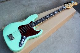 Green Electric Bass Guitar with Red Tortoise Pickguard,Rosewood Fretboard,4 Strings,20 Frets,offering customized services.