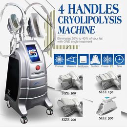 Face Care Devices Upgraded Cryolipolysis Fat Freeze Machine 4 Handle CryolipolysisLiposuction Fat Removal Cryo Celluite Treatment Lipolysis Slimming