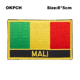 Free Shipping 8*5cm Mali Shape Mexico Flag Embroidery Iron on Patch PT0115-R