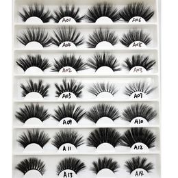 3D Mink Eyelashes 25mm Mink Eyelash Eye Makeup Thick Long Curl Mink Lashes Extension Natural False Eyelashes Tools RRA1525