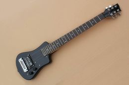 Factory Custom travel/children black Electric Guitar with a soft bag 24 frets Black pickguard Can be customized