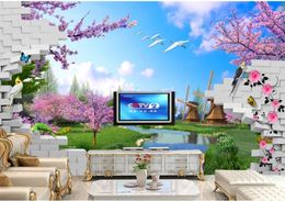 beautiful scenery wallpapers mural 3d wallpaper 3d wall papers for tv backdrop spring scenery wallppapers