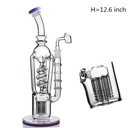 12.6 Inch unique quality hookah dab rigs bent type glass bong Bowl