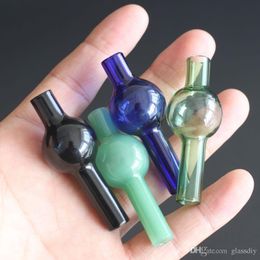 Newest Universal Coloured glass bubble carb cap round ball dome for XL thick Quartz thermal banger Nails glass water pipes dab oil rigs