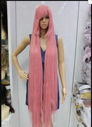 WIG Cosplay long straigh Smoke pink Wig New Women's Hair Wig 150cm