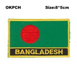 Free Shipping 8*5cm Bangladesh Shape Mexico Flag Embroidery Iron on Patch PT0123-R