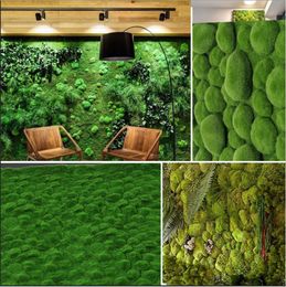 3pc Artificial Moss Fake Green Plants Faux Moss Grass for Shop Home Patio Decoration Green 100*100cm