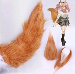 FGO Fate/Grand Order Tamamo no Mae Fox Tail Ear Fluffy tail Cosplay props 70CM TAIL EAR