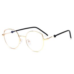 Wholesale- Simple Multi-purpose Anti-blue light Eyeglass Frame Wholesale Fashion Flat Cat Ears Myopia Sunglasses Frame