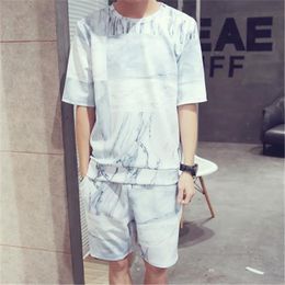 New Summer Fashion 3D Printing O Neck Set Sporting Suit Casual Short Sleeve T Shirt Men Tracksuit Sportswear Casual T Shirt Trend