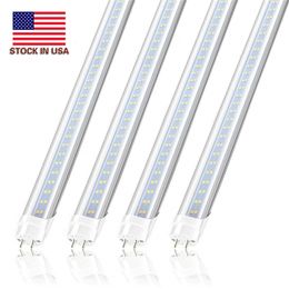 Stock in US + 4ft led tube 22W 28W Cold White 1200mm 4 foot SMD2835 96pcs/192pcs Super Bright Led Fluorescent Tubes AC85-265V UL
