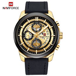 NAVIFORCE Luxury Brand Men Quartz Wrist watches Men's Quartz 24 hour Date Clock Male Sports Waterproof Watch Relogio Masculin318H