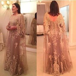 Elegant Lace Appliques Tulle Mother of the Bride Dress Unique Design Floor Length Women Evening Dress