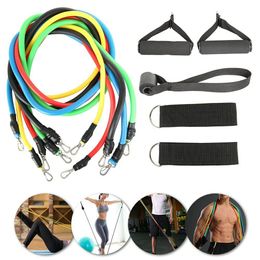 11pcs/set Pull Rope Fitness Exercises Resistance Bands Latex Tubes Yoga Body Training Workout Elastic Resistance Bands CCA12074 30sets