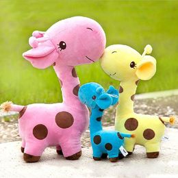 18cm giraffe doll plush toys crystal ultra soft short plush Colour dot toy deer free shipping
