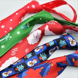 Christmas Party Costumes Neck Ties Santa Claus Snowman Necktie Snowflake Design For Xmas Gift 29 styles