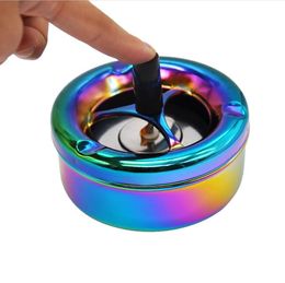 Manufacturers direct sales of new portable ashtray box wheel shape ashtray dazzling Colour ashtray small wholesale