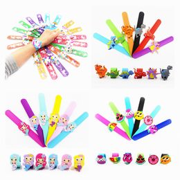 100 Pcs Mix Style Mermaid/dinosaur/Unicorn Favours Rubber Bracelet Wholesale Baby Shower Jungle Birthday Party Decorations Kids Gifts