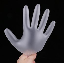 100pcs/lot Disposable transparent gloves PVC oil-proof headgear household universal cleaning gloves SN4406
