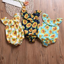 Kids Clothes Girls 2019 New Flower Newborn Baby Romper Infant Girls Jumpsuit Sunflower Playsuit Summer Children Baby Girls Clothes