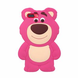 teddy cover Canada - 3D Bear Silicone Case For Iphone XS MAX XR 10 X 10 8 7 6 6S Plus Fashio Luxury Teddy Animal Cartoon Lovely Cute Cutely Cell Phone Cover