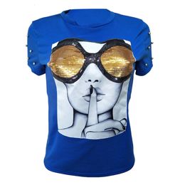 Summer Sexy T shirt Women Short Sleeve Sequins Shirts Women Black Top Tee Women Clothing