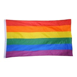 Wholesale Rainbow Flag Gay Lgbt Pride Flags 3x5 ft Flying Hanging Cheap Price with Polyester Fabric, free shipping