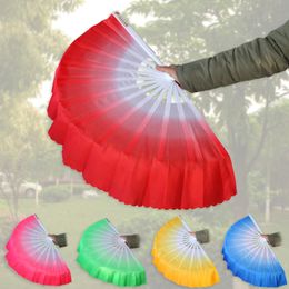 Chinese Dance Fan Silk Weil 5 Colours Available For White fan bone Wedding Folding Hand Fan Party Favour LJJA3499-2