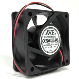 AV-6025M24S 6cm 6025 24V 0.21A Two-wire Cooling Fan Computer Chassis Power Inverter Cooling Fan