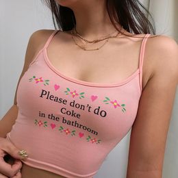 2019 Fashion Women Strappy Camisoles Cotton Letter Print Sexy Summer Tops Tank Top Vest Short Crop Tops Camis Tees Ladies