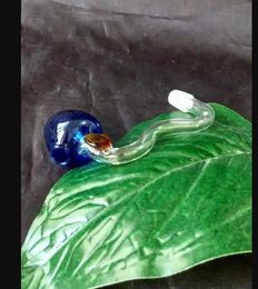 Curved apple pots glass bongs accessories   , Glass Smoking Pipes colorful mini multi-colors Hand Pipes Best Spoon glas
