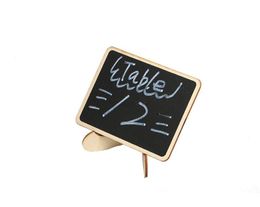 50 pcs Diy Assembled Mini Blackboard Wooden Name Message Black Board Wedding Party Labels Wood Chalkboard Table Number Stand