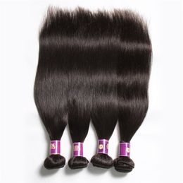 2017新しい到着卸売ミンクバージンブラジル人人間の髪5バンドル安いペルーストレートヘアウィーズ美容資料送料無料