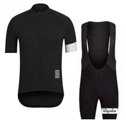 RAPHA Team 2020 Summer Cycling Jersey suit Short Sleeve tops Bib Shorts Set MTB Bike Clothing Bicycle uniformes Cycle Clothes K20042009